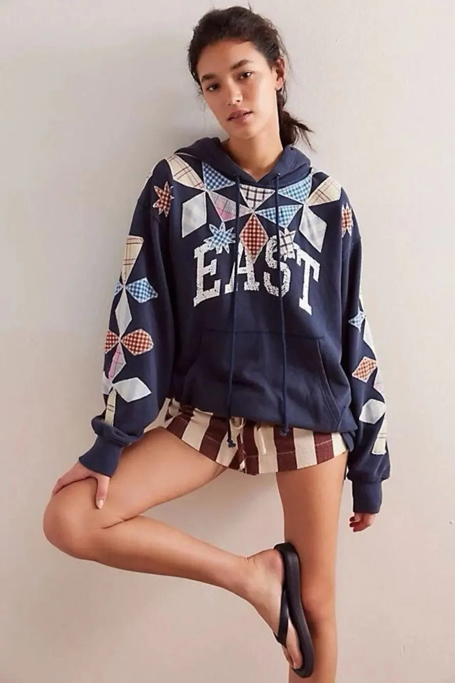 NWT Free People FP Movement Saint Sweatshirt Blue Size Large
